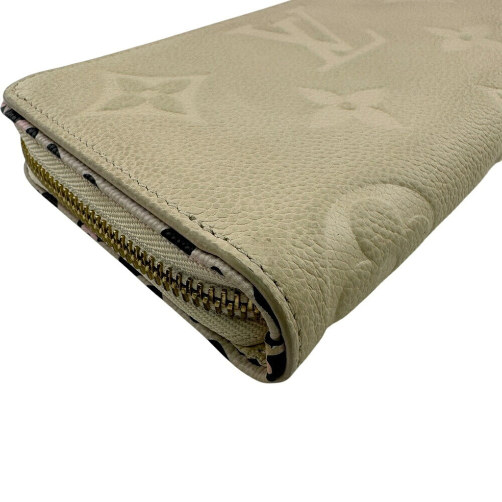 Louis Vuitton Beige Leather Long Wallet (Bi-Fold) (Pre-Owned)