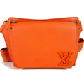 Louis Vuitton Orange Leather Fanny Pack Shoulder Bag (Pre-Owned)