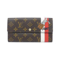 Louis Vuitton Marron Red Color Coated Canvas Long Wallet (Bi-Fold) (Pre-Owned)