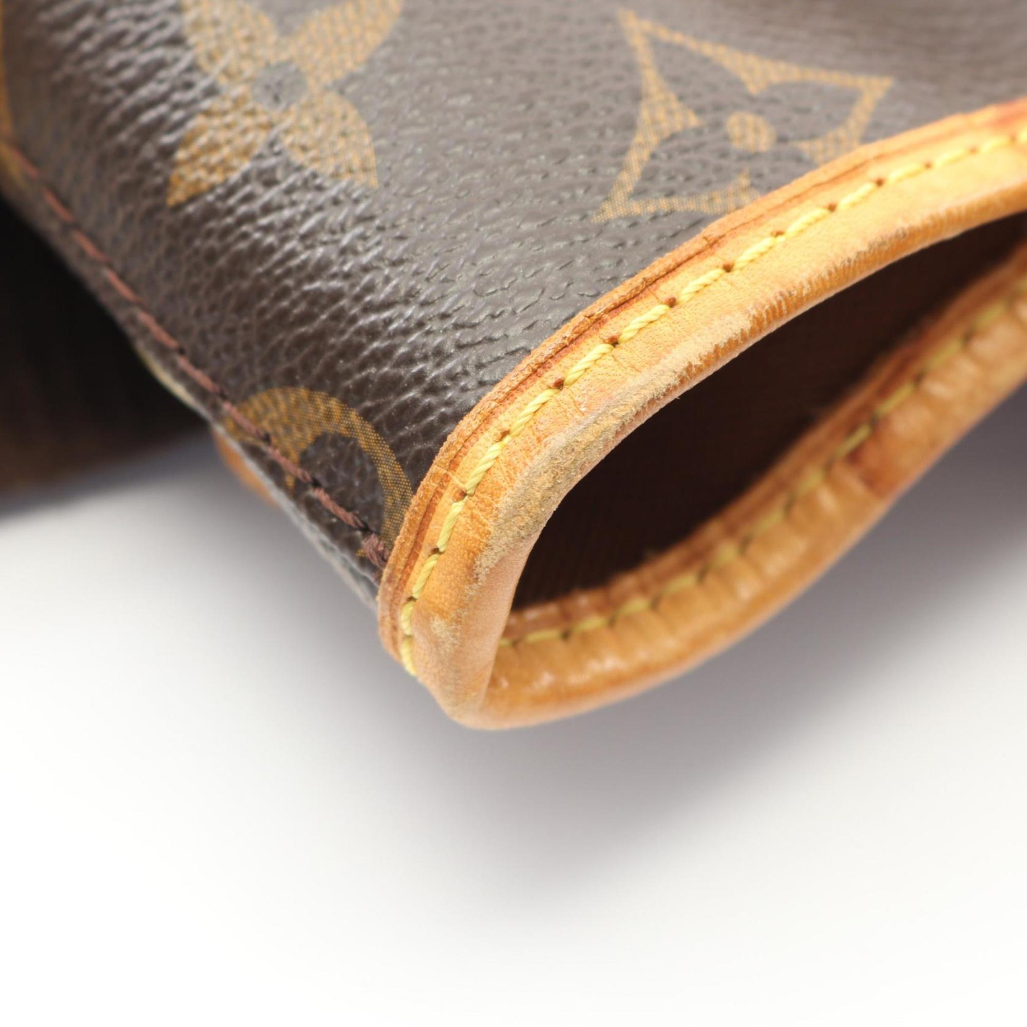 Louis Vuitton Brown Coated Canvas Leather Backpack (Pre-Owned)