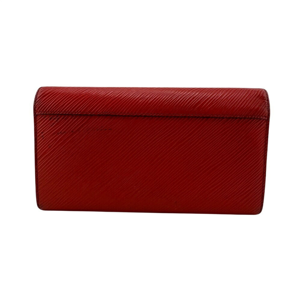 Louis Vuitton Red Color Epi Leather Long Wallet (Bi-Fold) (Pre-Owned)