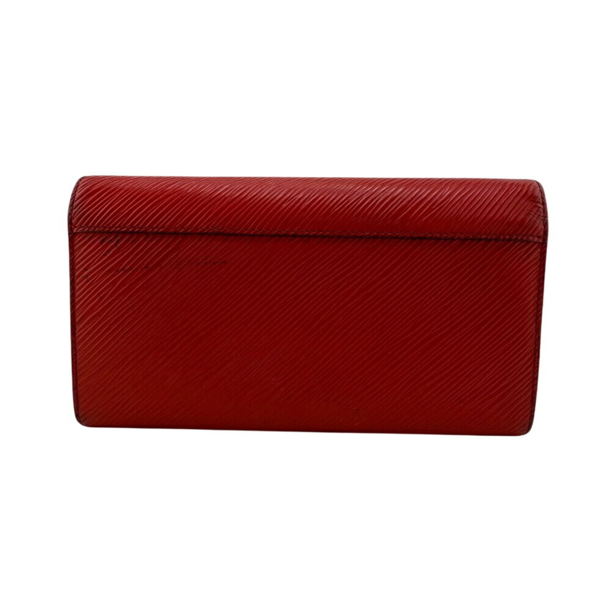Louis Vuitton Red Color Epi Leather Long Wallet (Bi-Fold) (Pre-Owned)