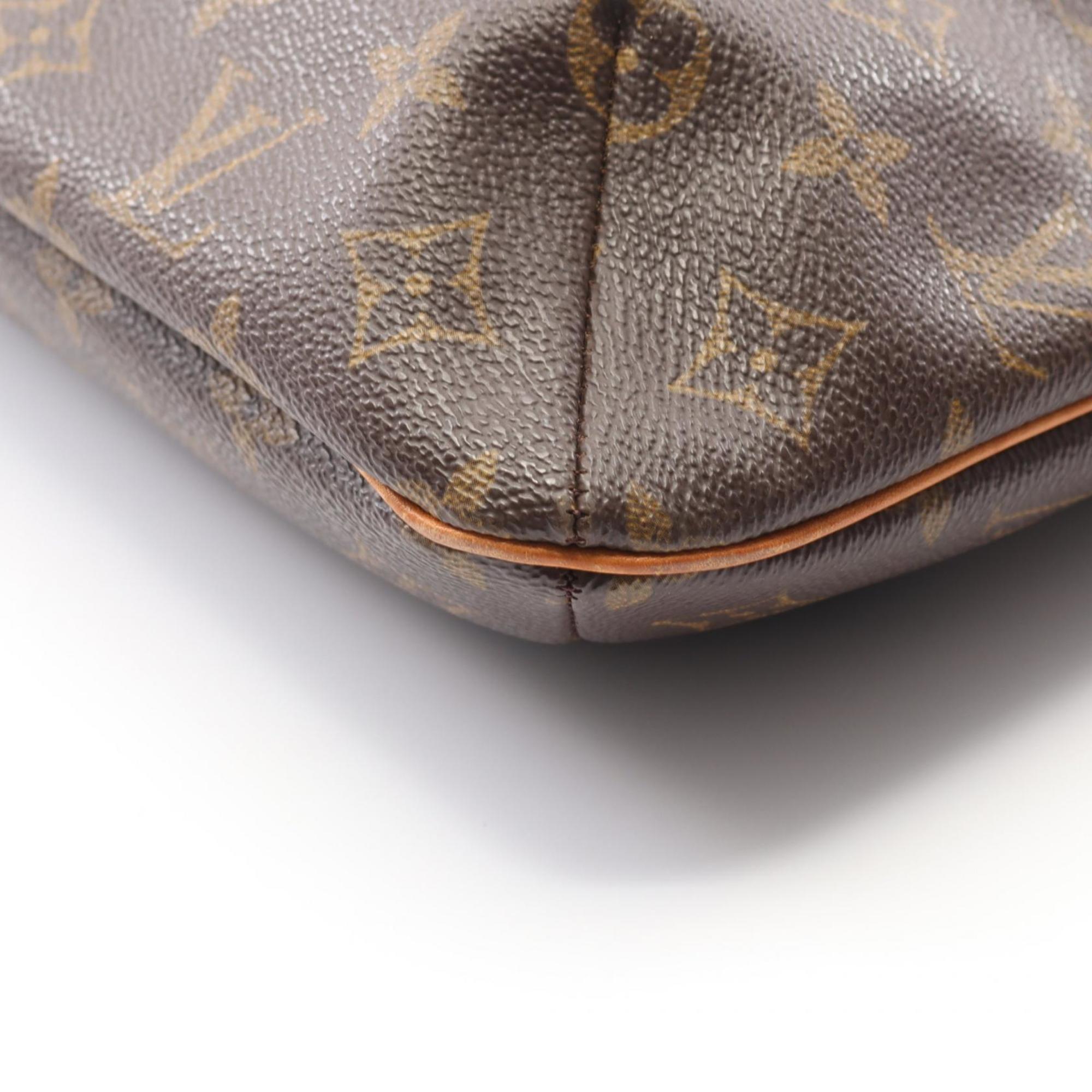 Louis Vuitton Brown Coated Canvas Leather Shoulder Bag (Pre-Owned)