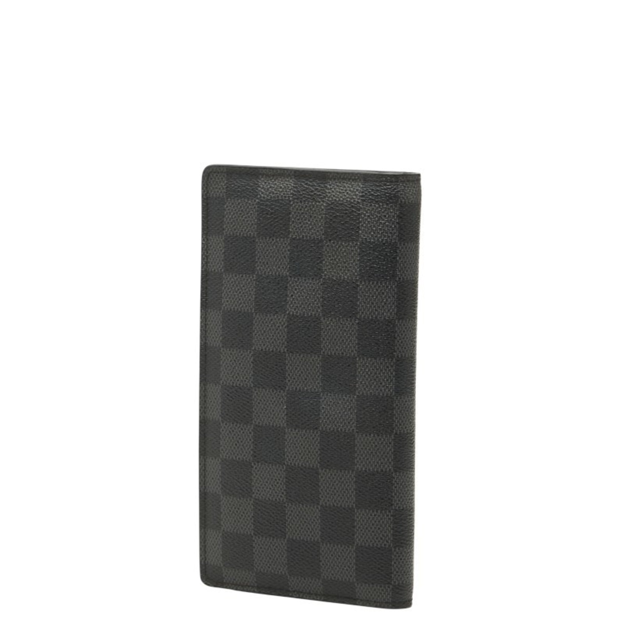 Louis Vuitton Damier Graphite Black Gray Damier Graphite Long Wallet (Bi-Fold) (Pre-Owned)