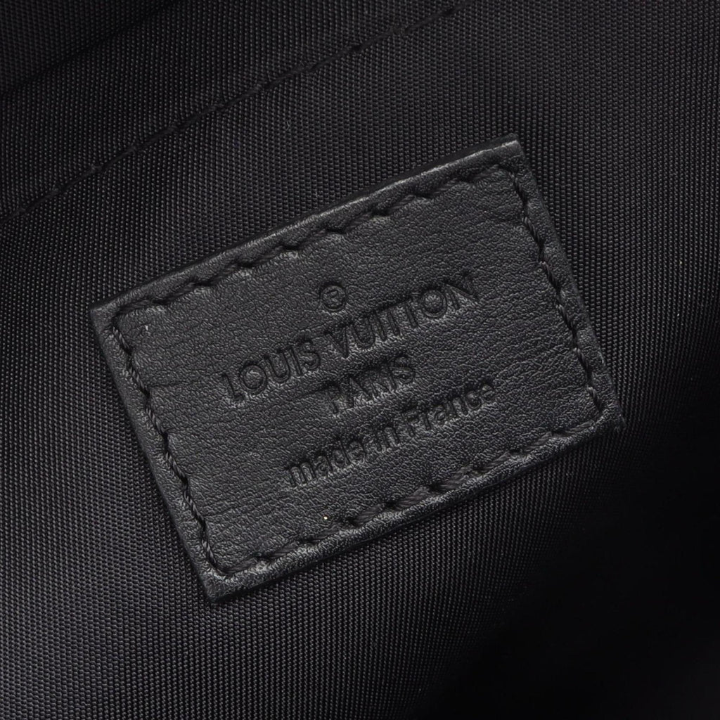 Louis Vuitton Black Brown Coated Canvas Leather Backpack (Pre-Owned)