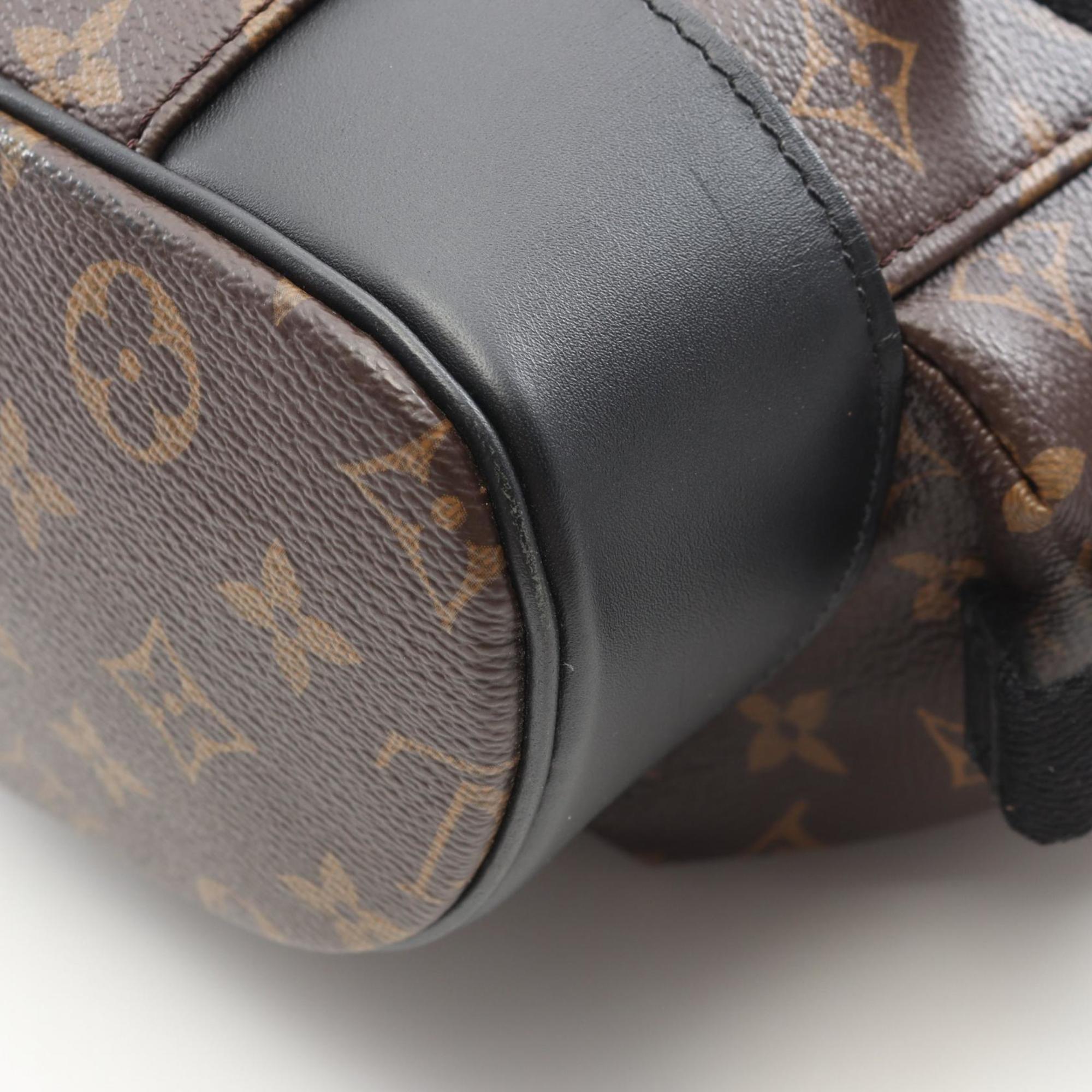 Louis Vuitton Black Brown Monogram Macassar Coated Canvas Leather Backpack (Pre-Owned)
