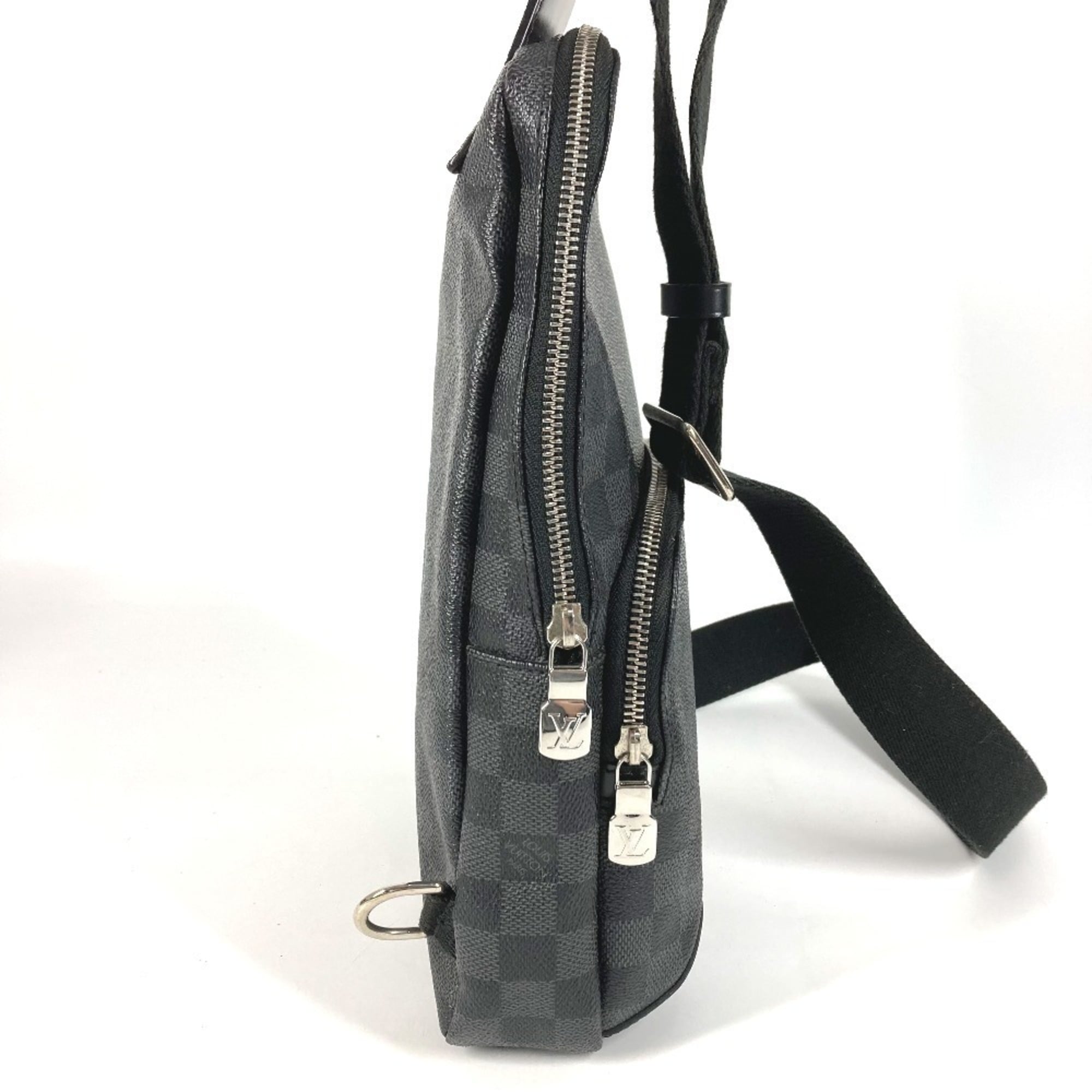 Louis Vuitton Black Damier Graphite Canvas Shoulder Bag Sling Bag (Pre-Owned)