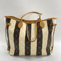 Louis Vuitton Beige Brown Monogram Rayures Tote Bag (Pre-Owned)