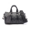 Louis Vuitton Black Gray Coated Canvas Leather Handbag (Pre-Owned)