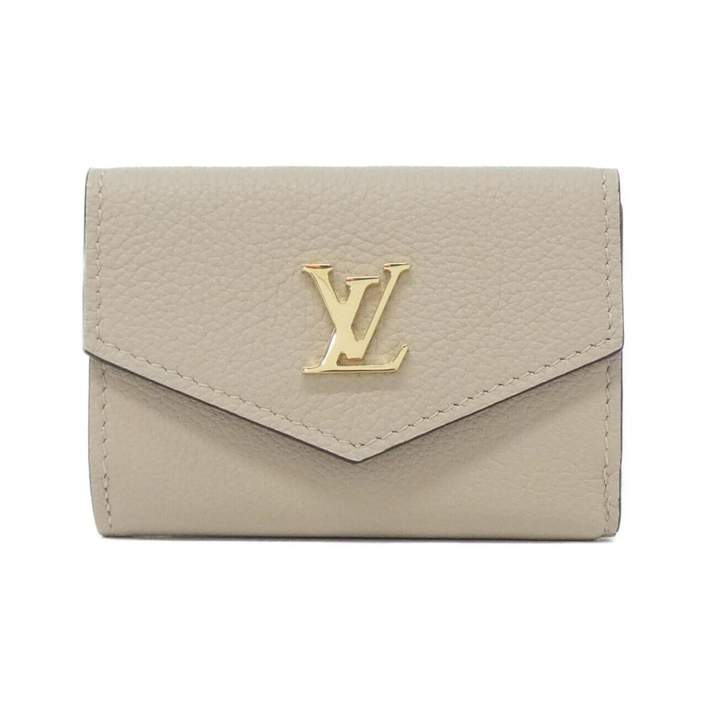 Louis Vuitton Grayish Leather Wallet (Tri-Fold) (Pre-Owned)