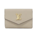 Louis Vuitton Grayish Leather Wallet (Tri-Fold) (Pre-Owned)