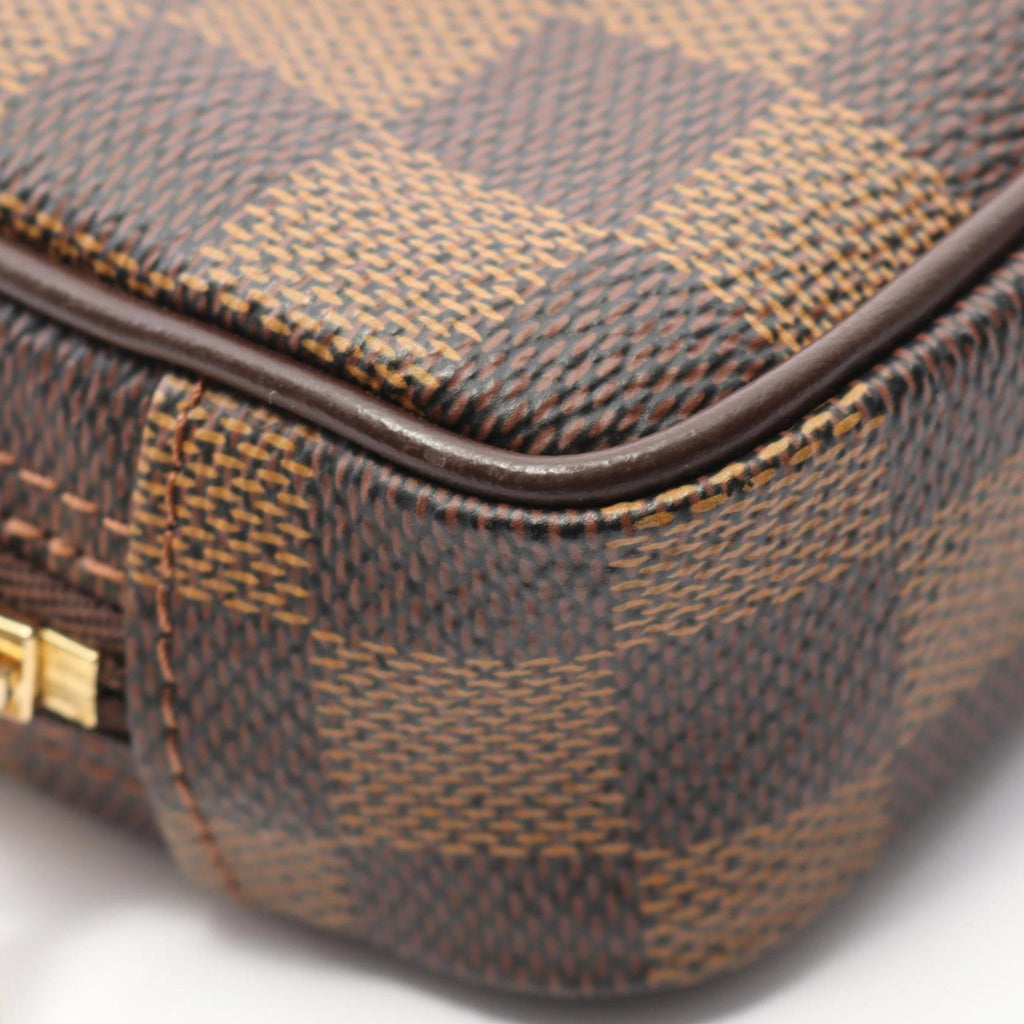 Louis Vuitton Brown Ebene Damier Canvas Leather Pvc Pouch (Pre-Owned)