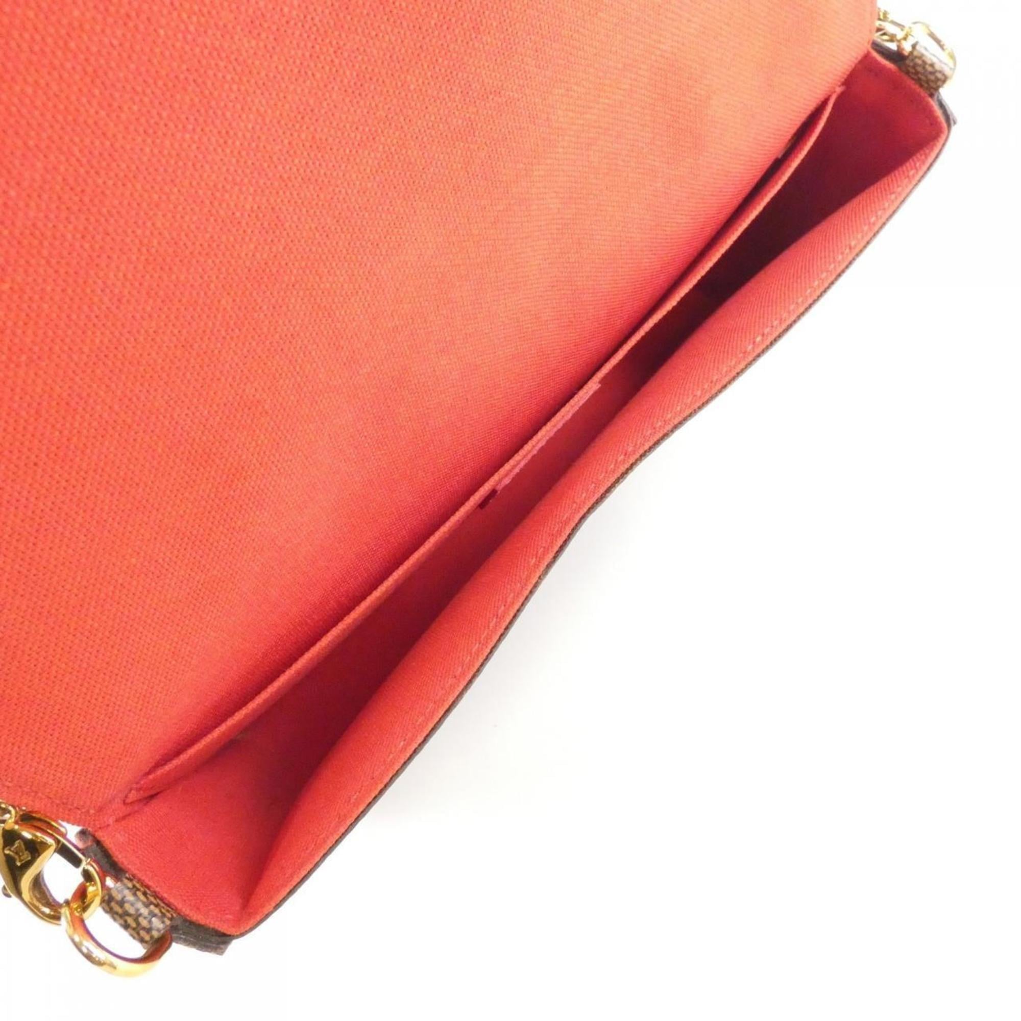 Louis Vuitton Ebene Coated Canvas Pochette Shoulder Bag (Pre-Owned)