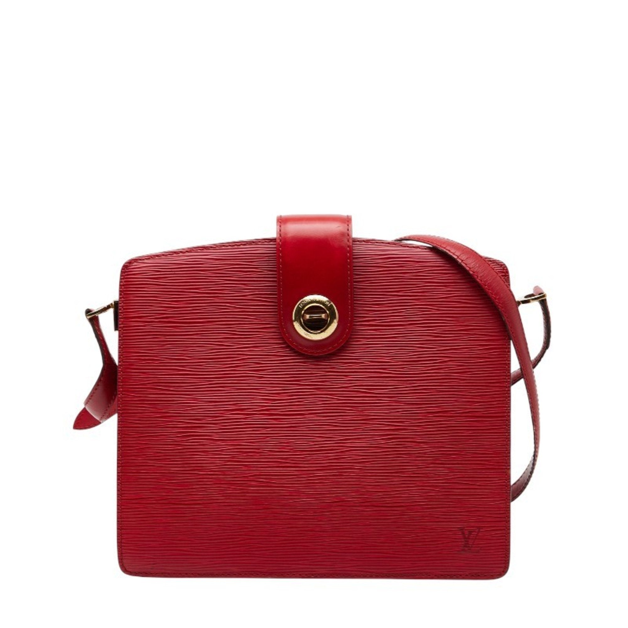 Louis Vuitton Castilian Red Leather Shoulder Bag (Pre-Owned)
