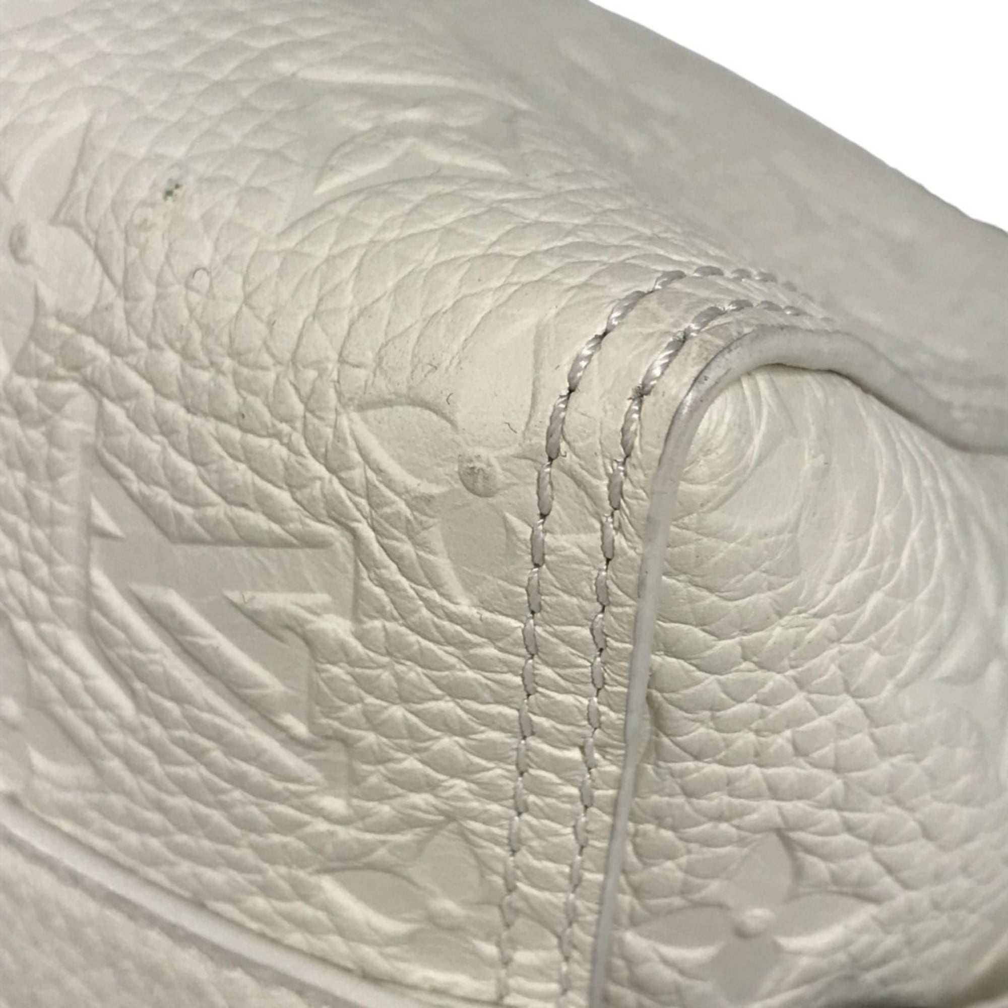 Louis Vuitton Monogram Empreinte White Leather Clutch Bag Pochette Shoulder Bag (Pre-Owned)