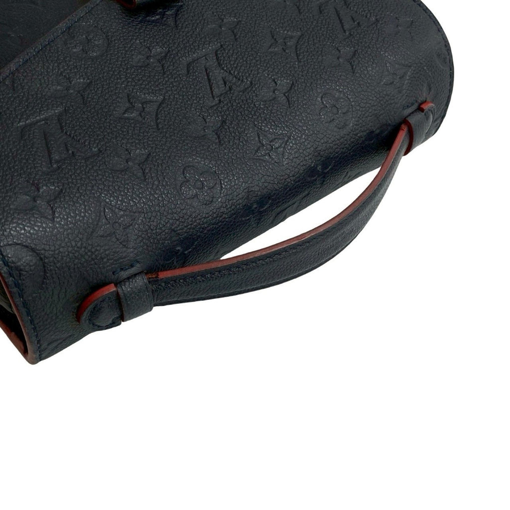 Louis Vuitton Navy Red Color Leather Handbag Shoulder Bag (Pre-Owned)