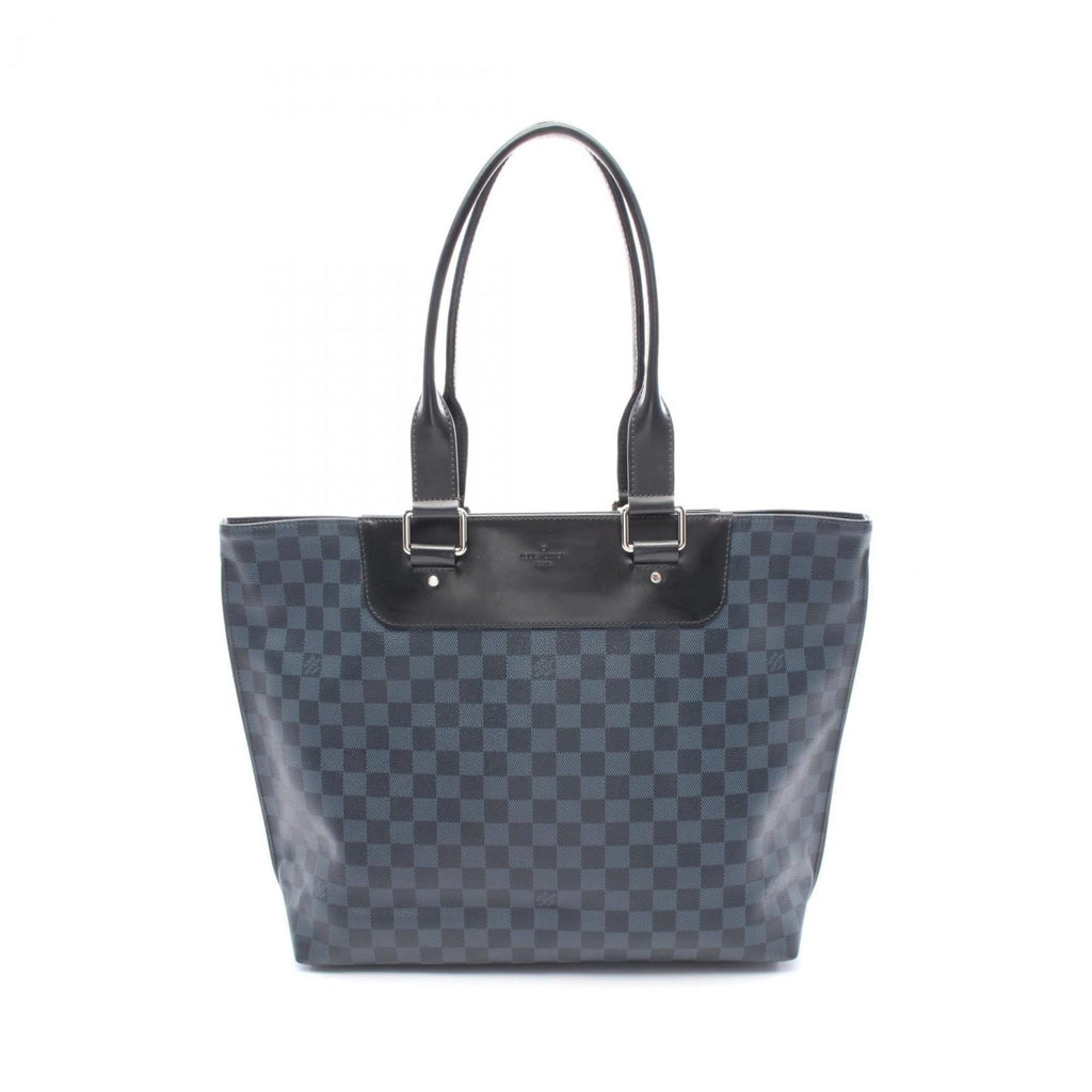 Louis Vuitton Black Navy Coated Canvas Tote Bag (Pre-Owned)