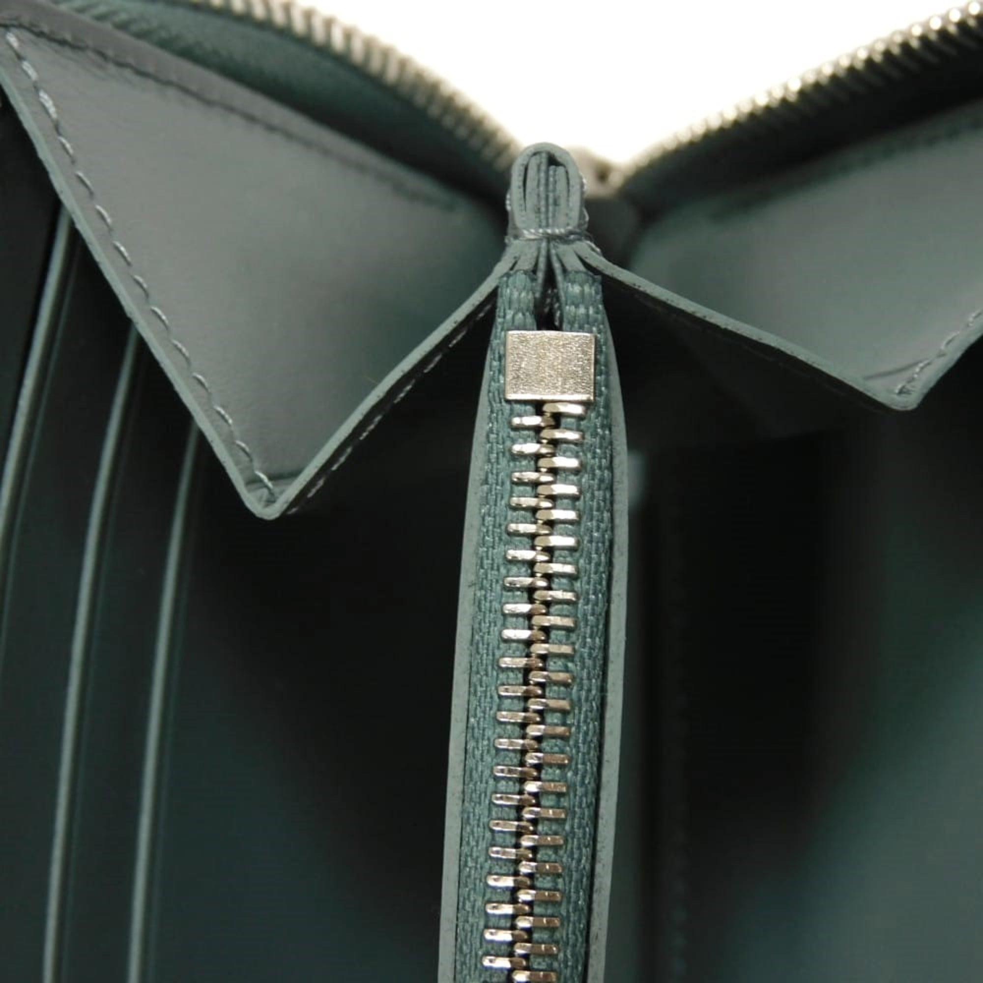 Louis Vuitton Green Leather Long Wallet (Bi-Fold) (Pre-Owned)