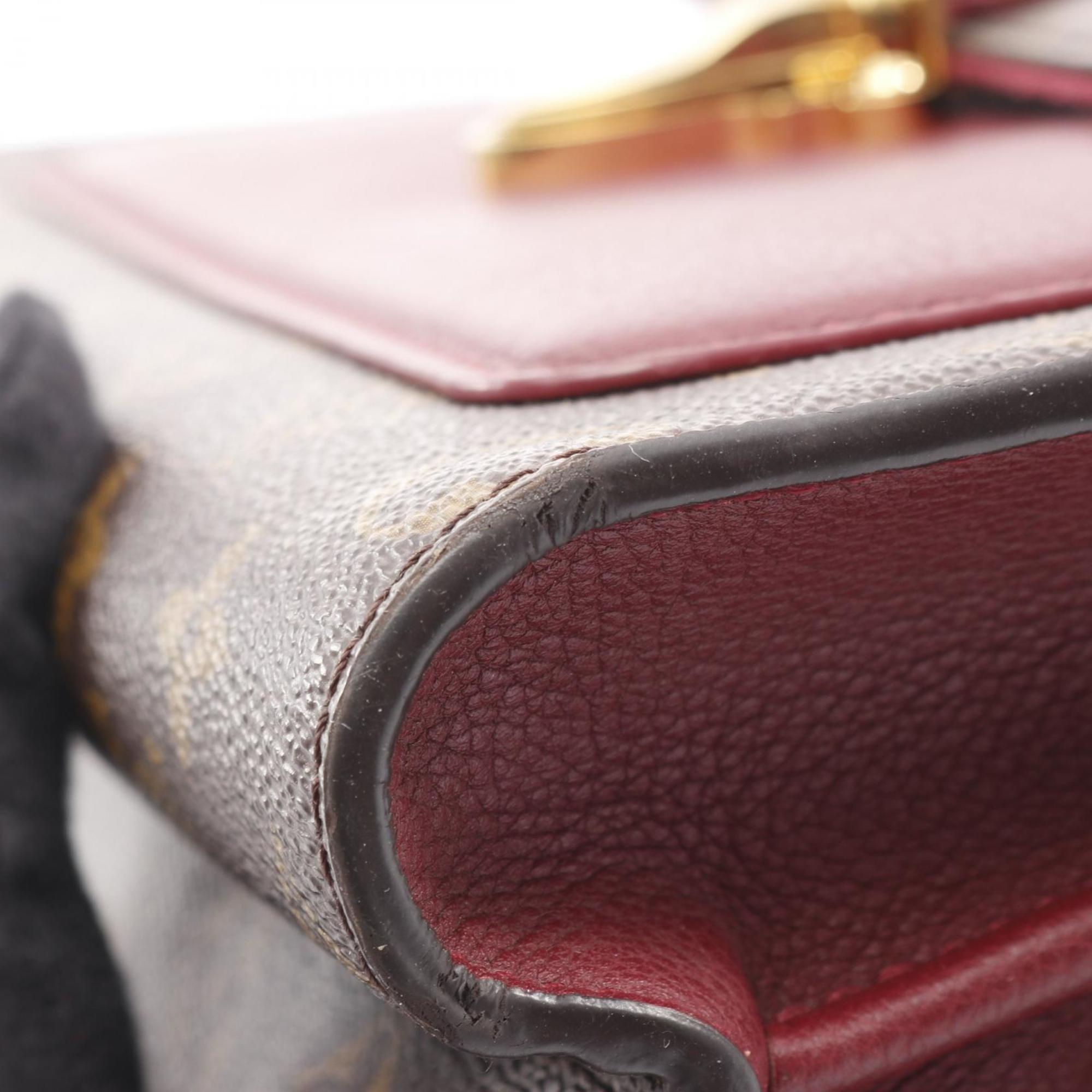 Louis Vuitton Bordeaux Brown Monogram Coated Canvas Leather Shoulder Bag (Pre-Owned)