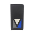 Louis Vuitton Black Blue Leather Long Wallet (Bi-Fold) (Pre-Owned)