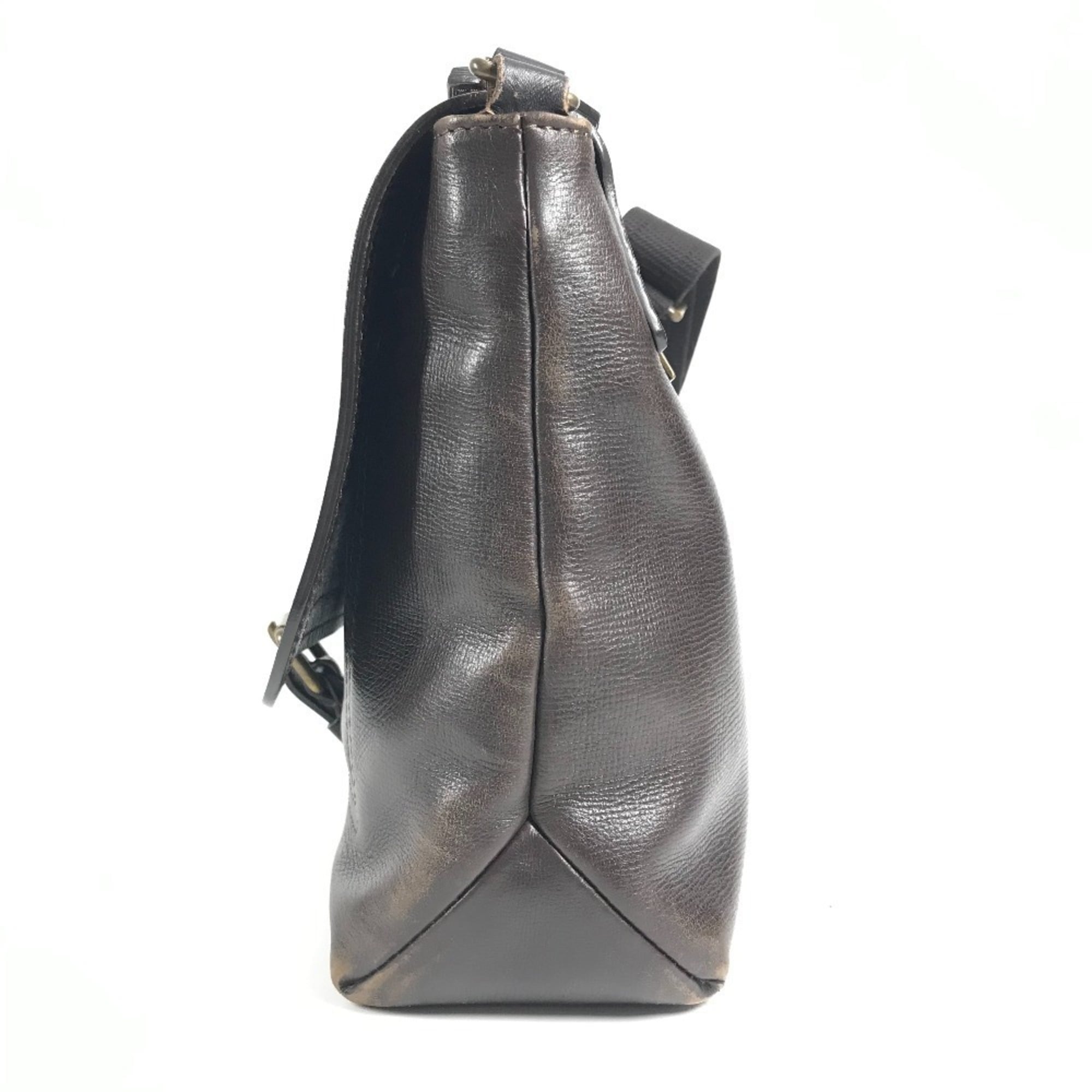 Louis Vuitton Brown Coffee Utah Leather Messenger Bag Shoulder Bag (Pre-Owned)