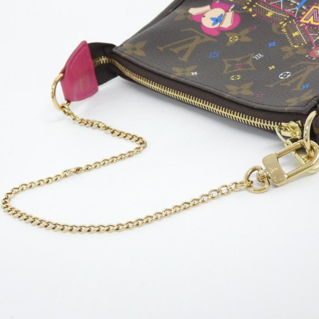 Louis Vuitton Marron Coated Canvas Pochette Pouch (Pre-Owned)