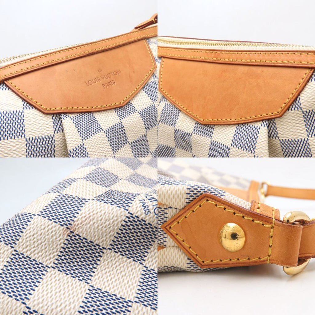 Louis Vuitton Damier Azur Damier Azur Canvas Shoulder Bag (Pre-Owned)