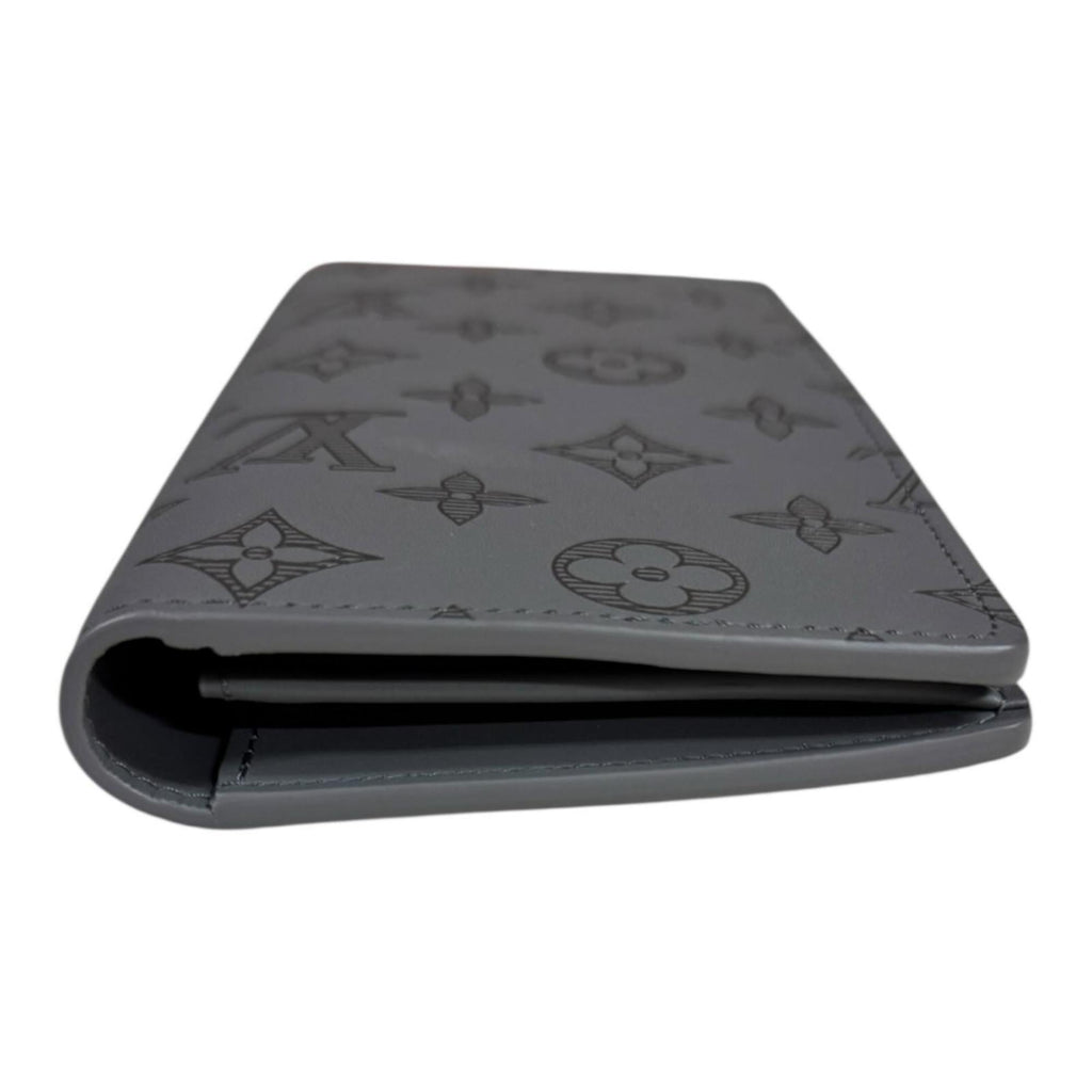 Louis Vuitton Gray Monogram Shadow Long Wallet (Bi-Fold) (Pre-Owned)