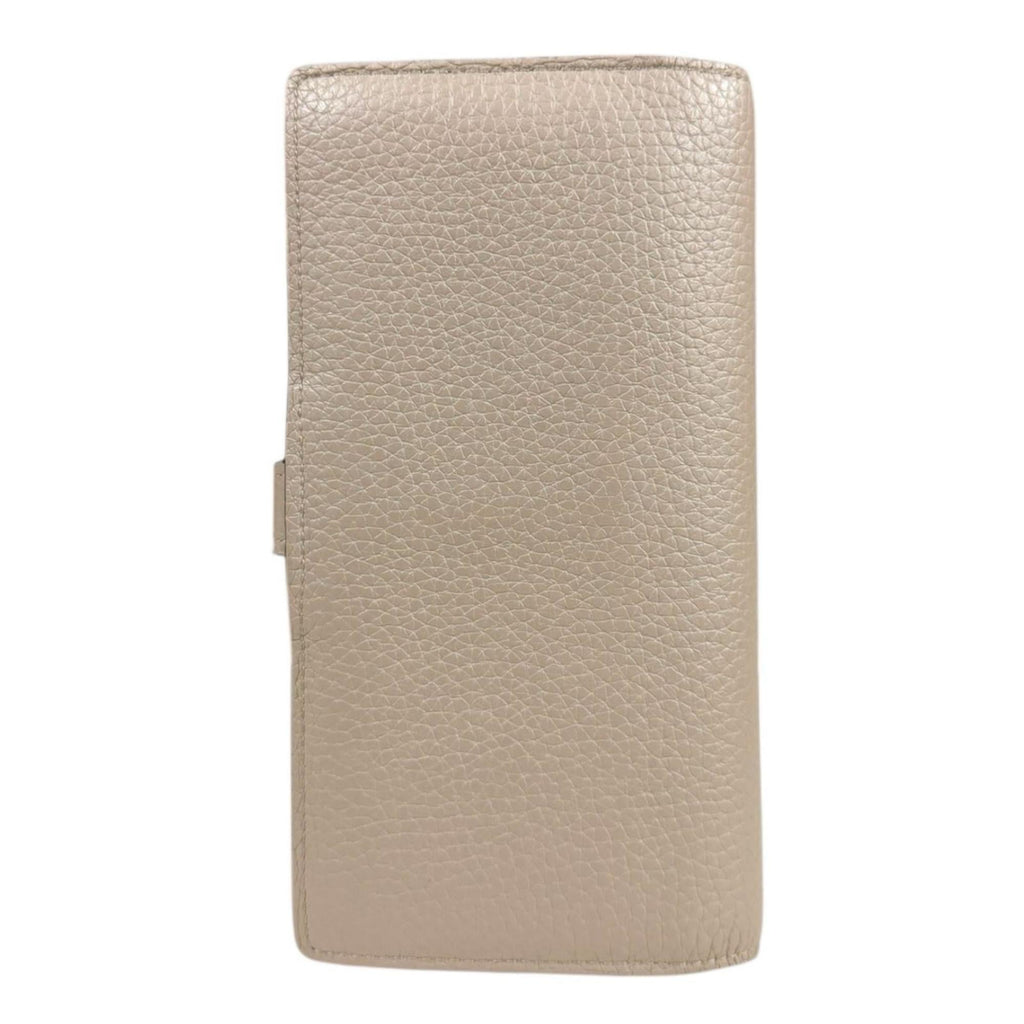 Louis Vuitton Beige Leather Long Wallet (Bi-Fold) (Pre-Owned)
