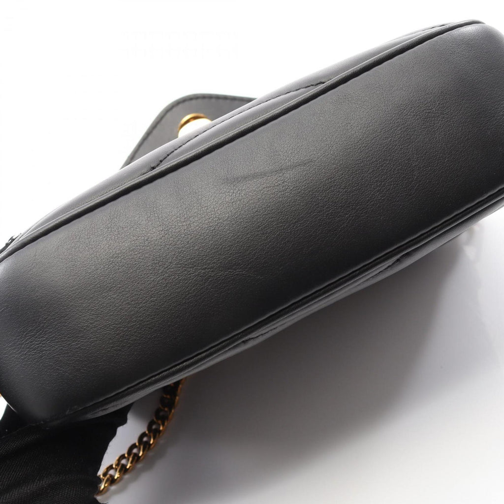 Louis Vuitton Black Leather Pochette Shoulder Bag (Pre-Owned)