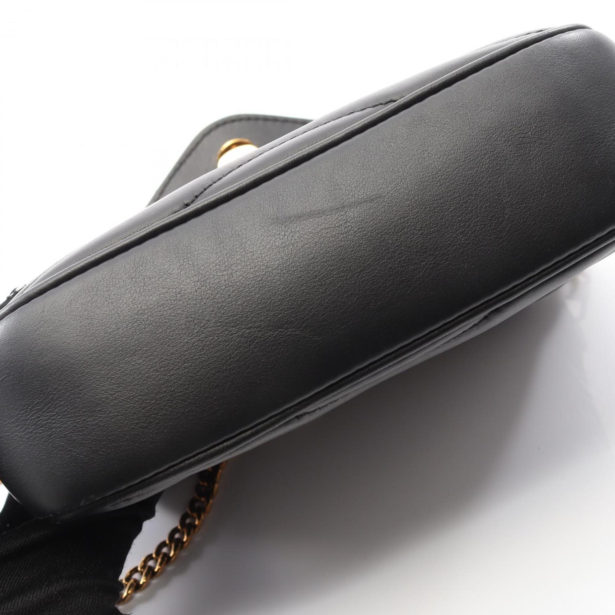 Louis Vuitton Black Leather Pochette Shoulder Bag (Pre-Owned)