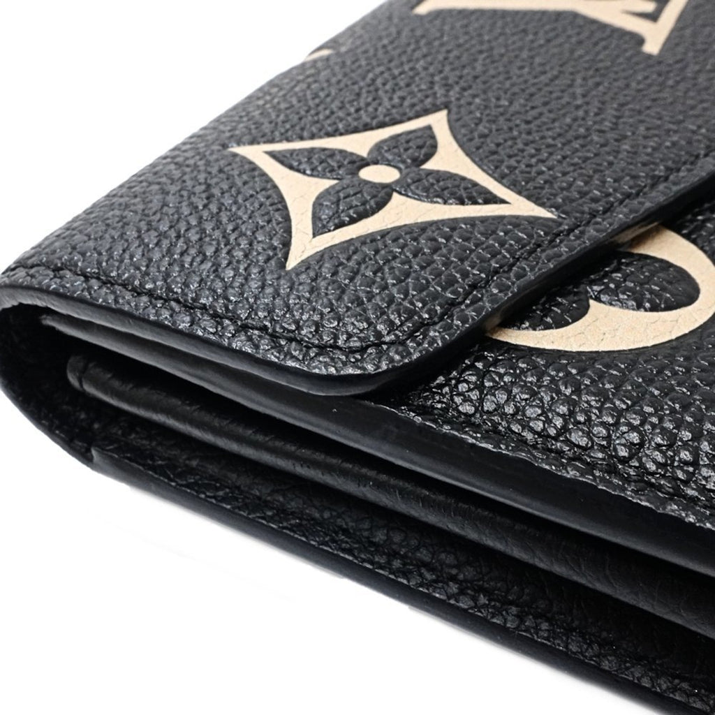 Louis Vuitton Beige Black Monogram Empreinte Long Wallet (Bi-Fold) (Pre-Owned)