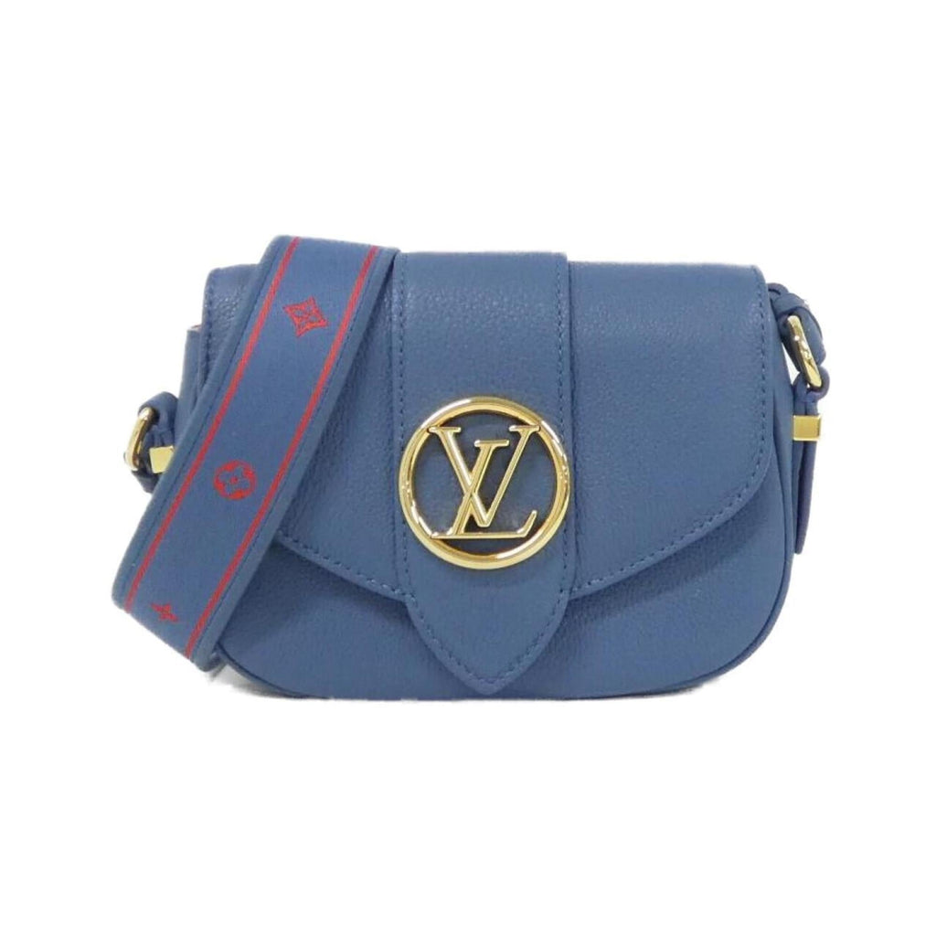 Louis Vuitton Blue Leather Shoulder Bag (Pre-Owned)