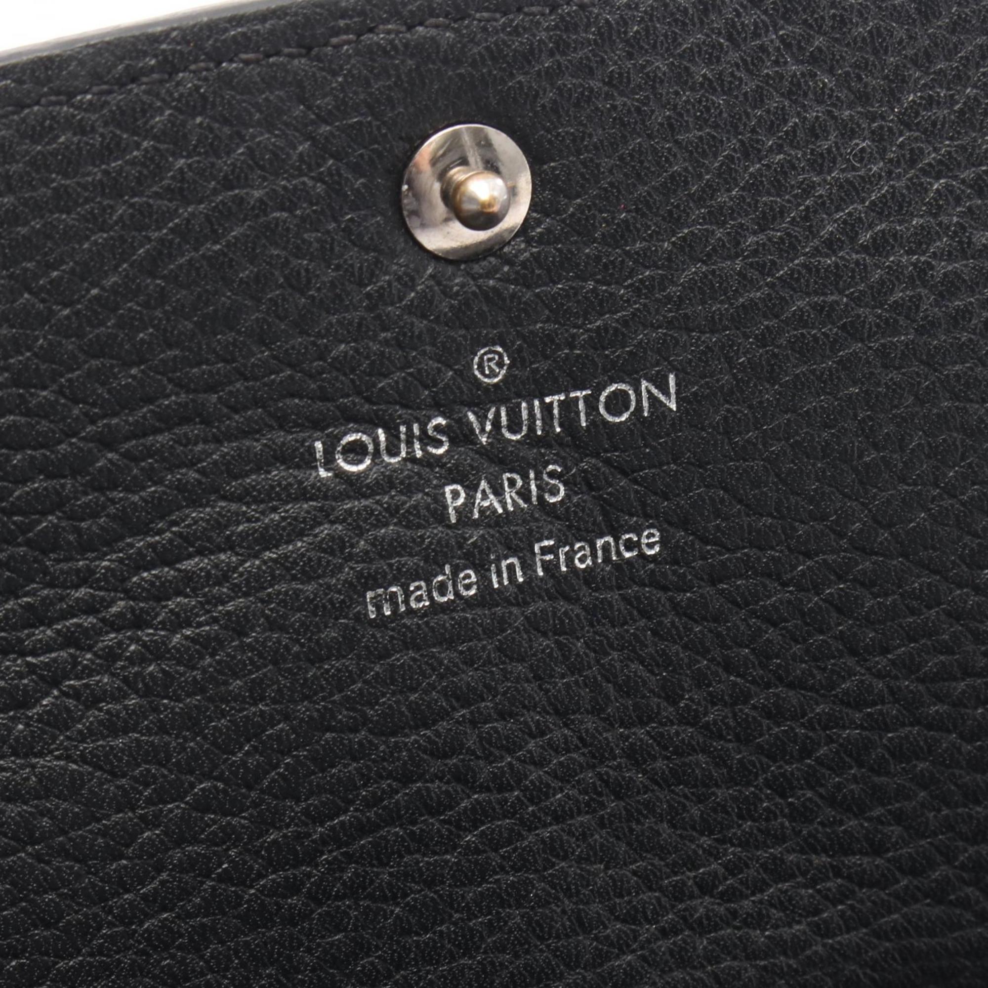 Louis Vuitton Black Noir Mahina Leather Leather Long Wallet (Bi-Fold) (Pre-Owned)