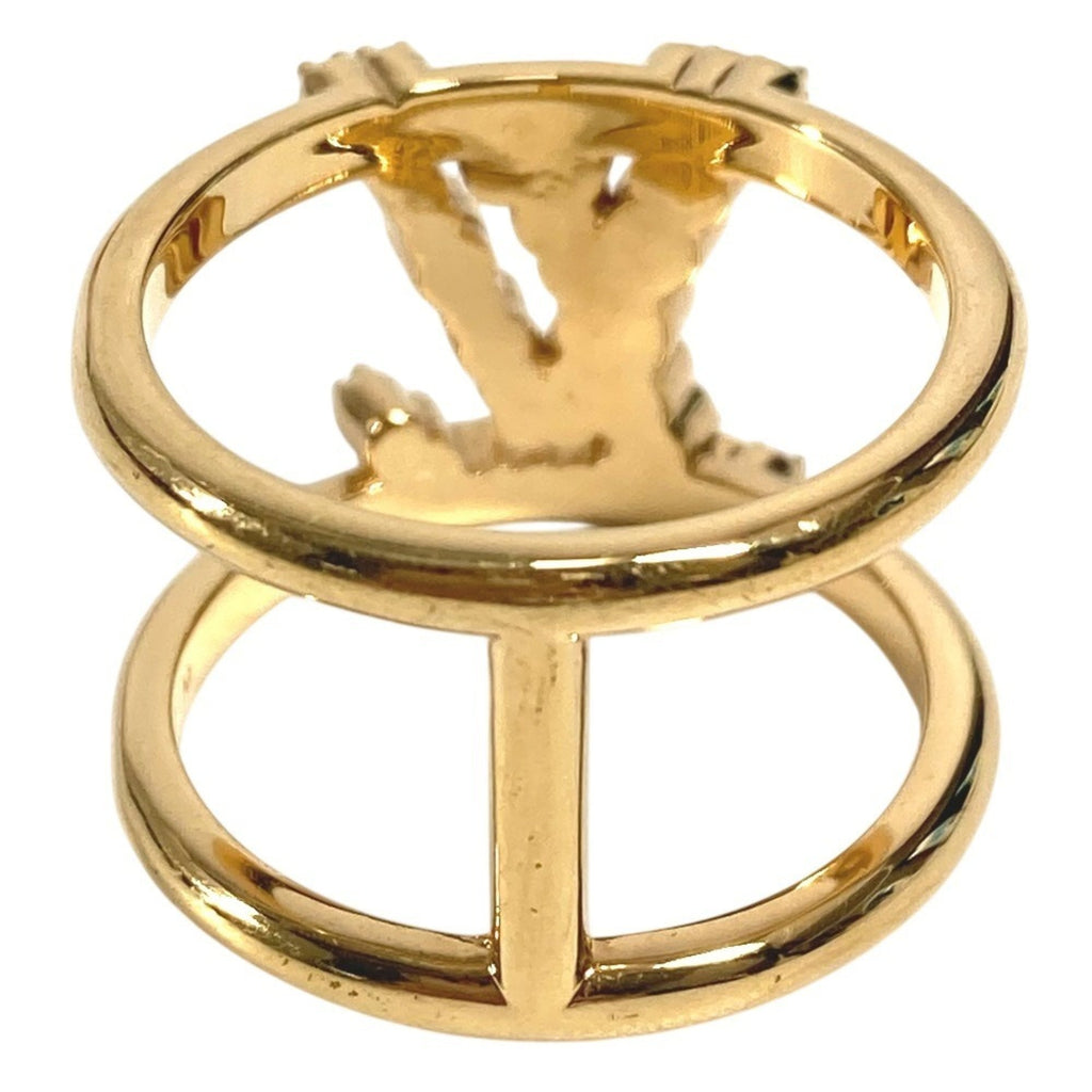 Louis Vuitton Gold Metal Band Ring (Pre-Owned)