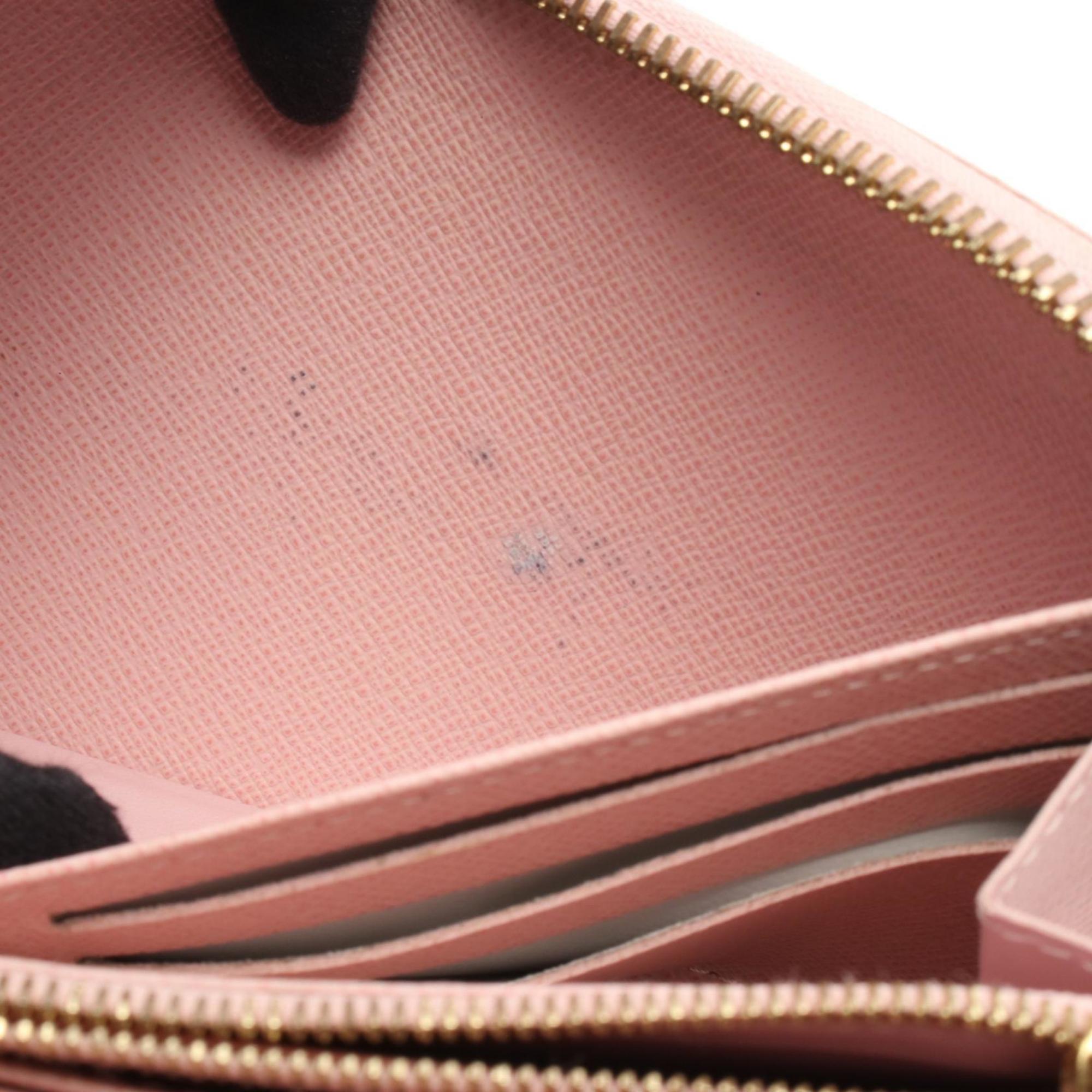 Louis Vuitton Rose Ballerine White Coated Canvas Long Wallet (Bi-Fold) (Pre-Owned)