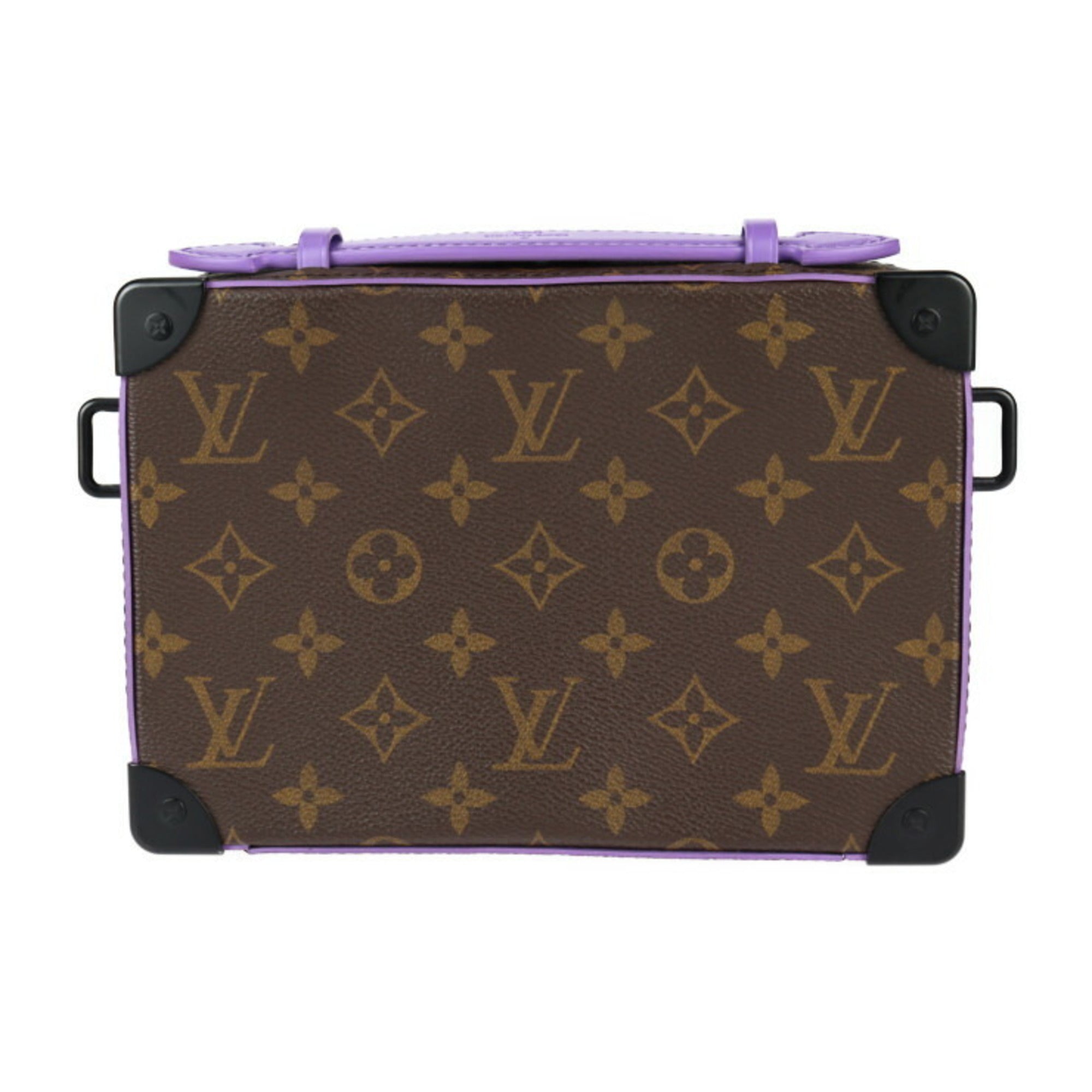 Louis Vuitton Brown Purple Pvc Leather Clutch Bag Handbag Pochette Shoulder Bag (Pre-Owned)