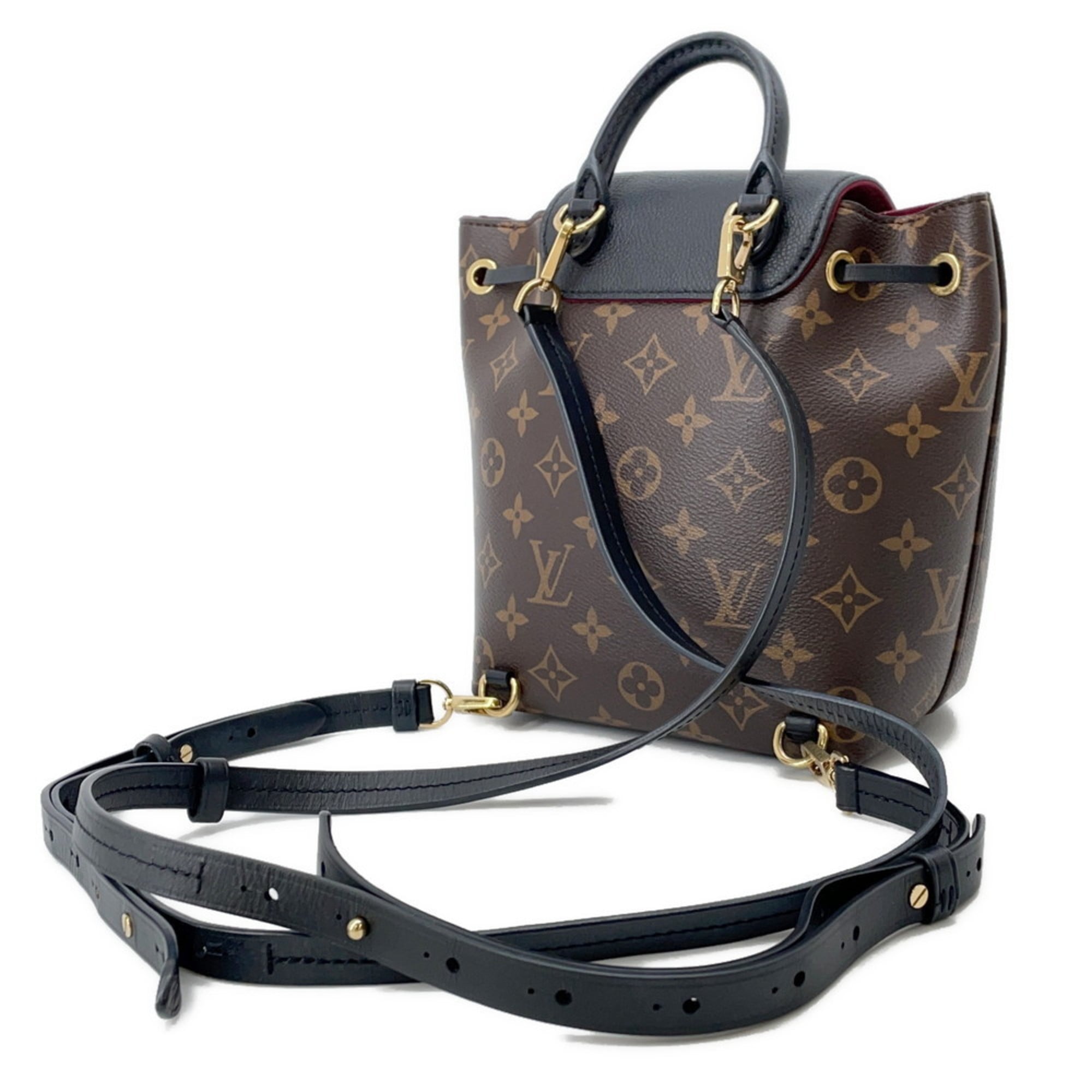 Louis Vuitton Monogram Red Color Monogram Leather Backpack (Pre-Owned)