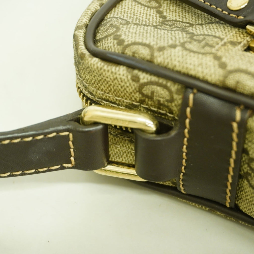 Front Zip Camera Bag GG Coated Canvas Small