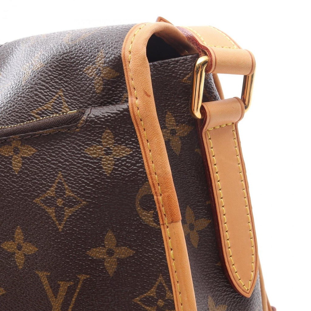 Louis Vuitton Brown Coated Canvas Leather Shoulder Bag (Pre-Owned)