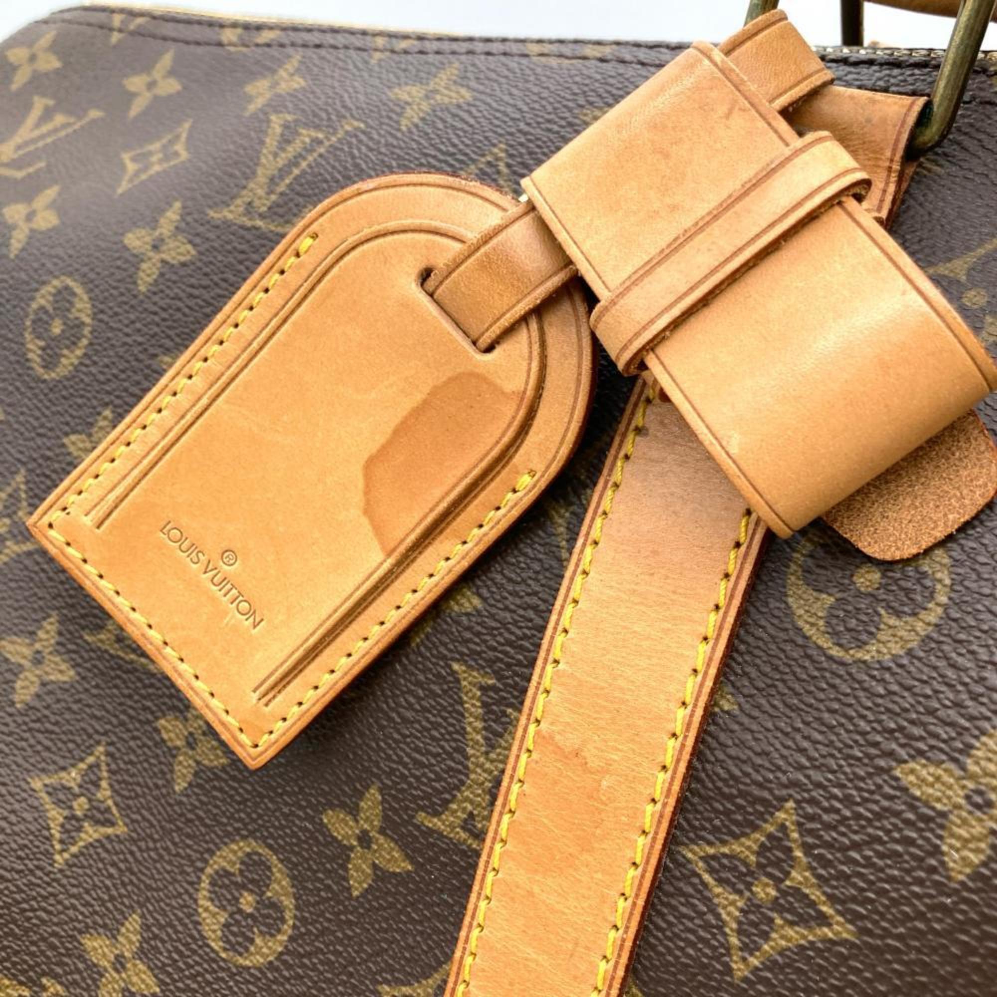 Louis Vuitton Monogram Brown Monogram Leather Boston Bag (Pre-Owned)