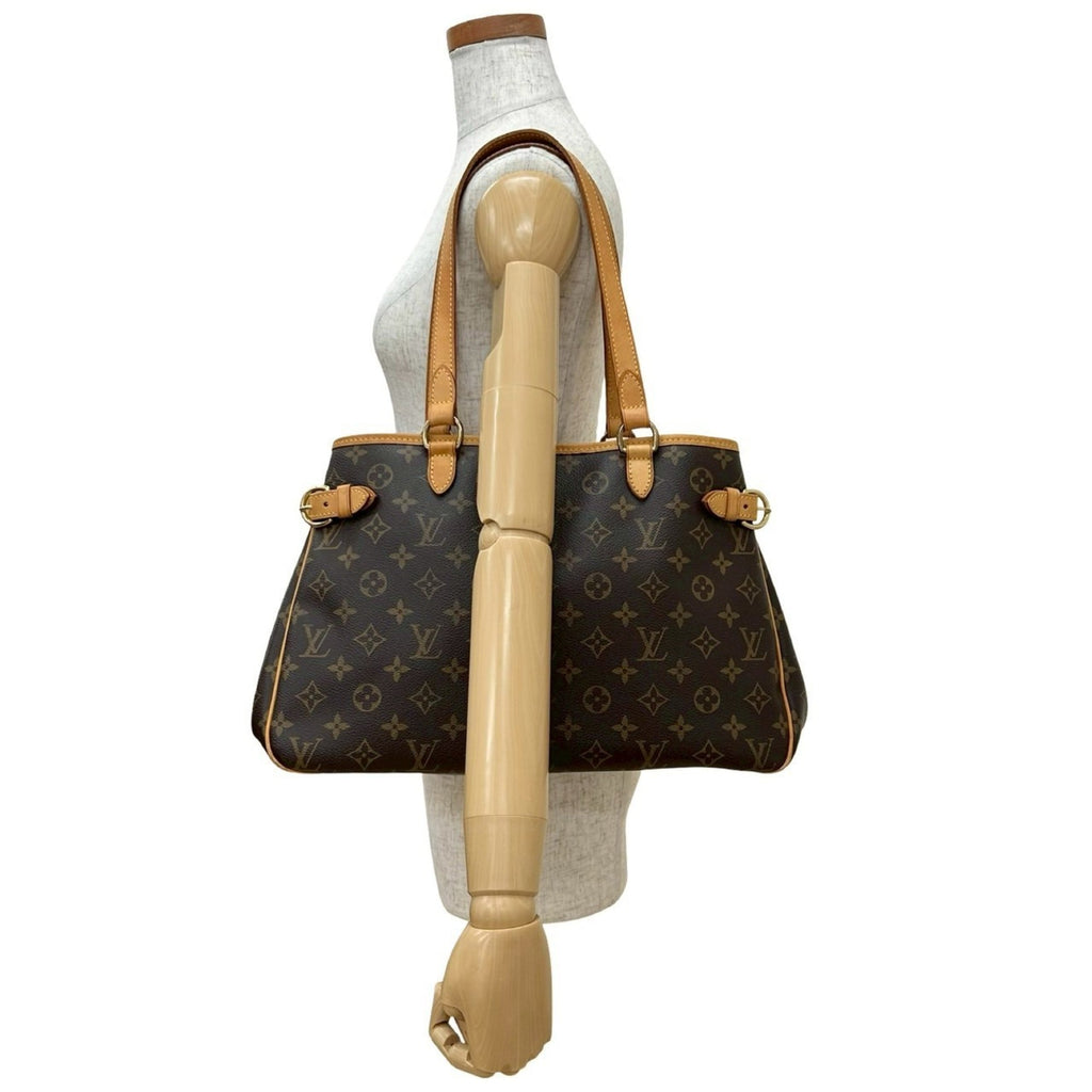 Louis Vuitton Brown Leather Pvc Handbag Tote Bag (Pre-Owned)