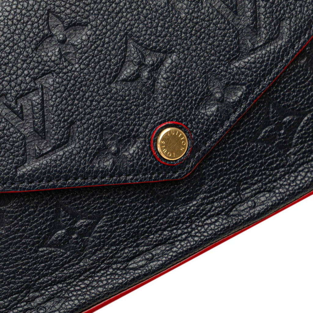 Louis Vuitton Marine Rouge Navy Leather Pochette Shoulder Bag (Pre-Owned)