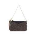 Louis Vuitton Monogram Black Marron Coated Canvas Shoulder Bag (Pre-Owned)