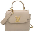 Louis Vuitton Galle Grayish Leather Handbag (Pre-Owned)