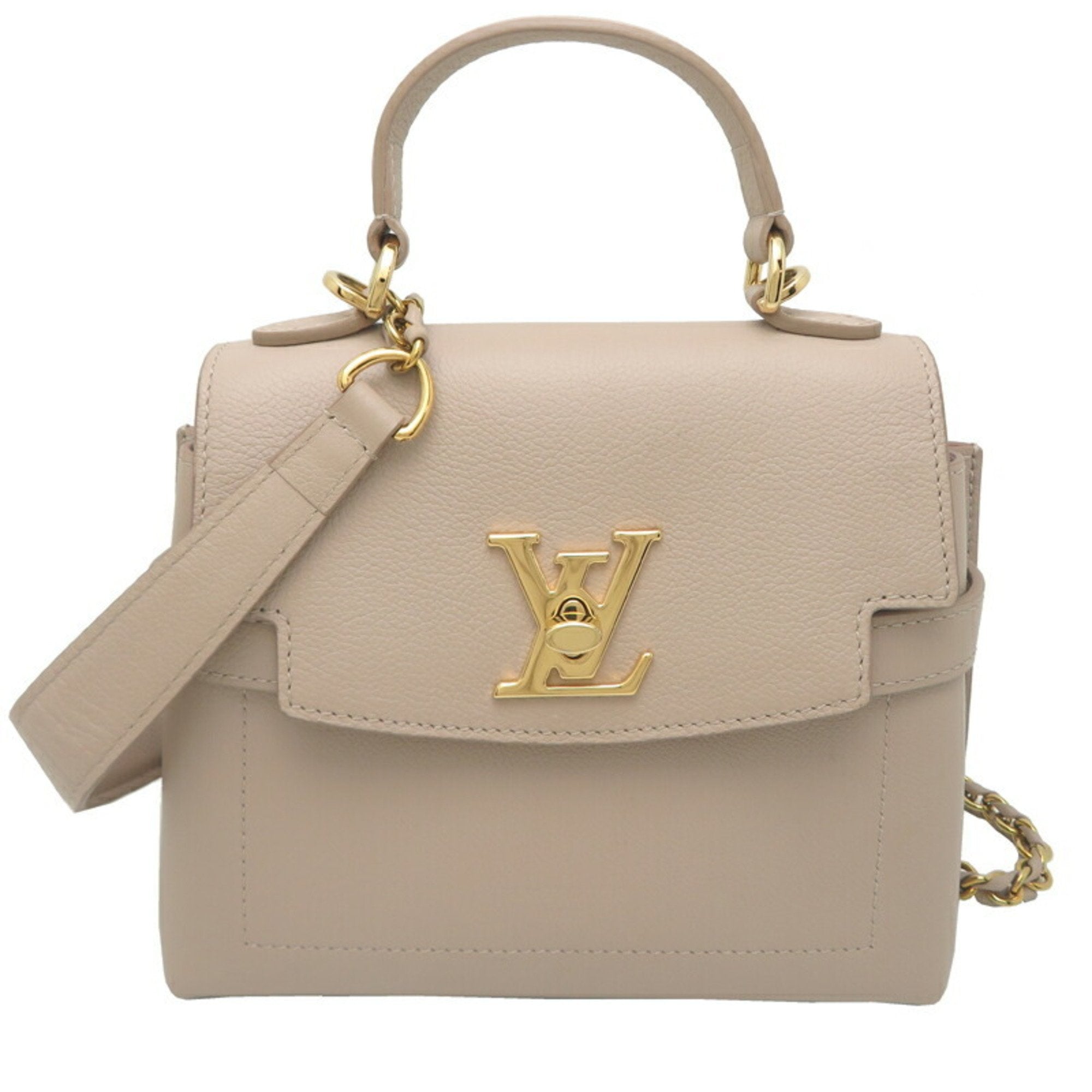 Louis Vuitton Galle Grayish Leather Handbag (Pre-Owned)
