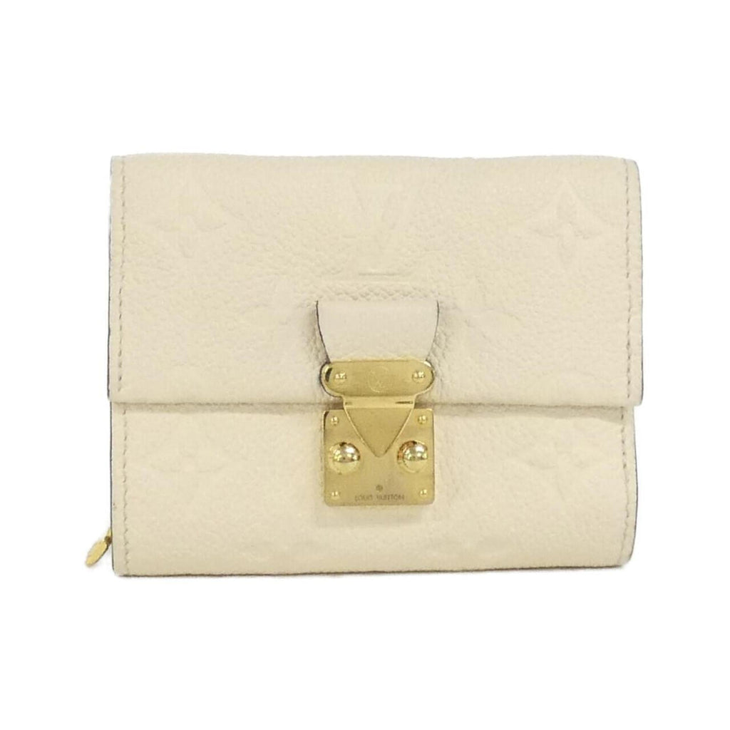 Louis Vuitton Monogram Empreinte Beige Leather Wallet (Tri-Fold) (Pre-Owned)