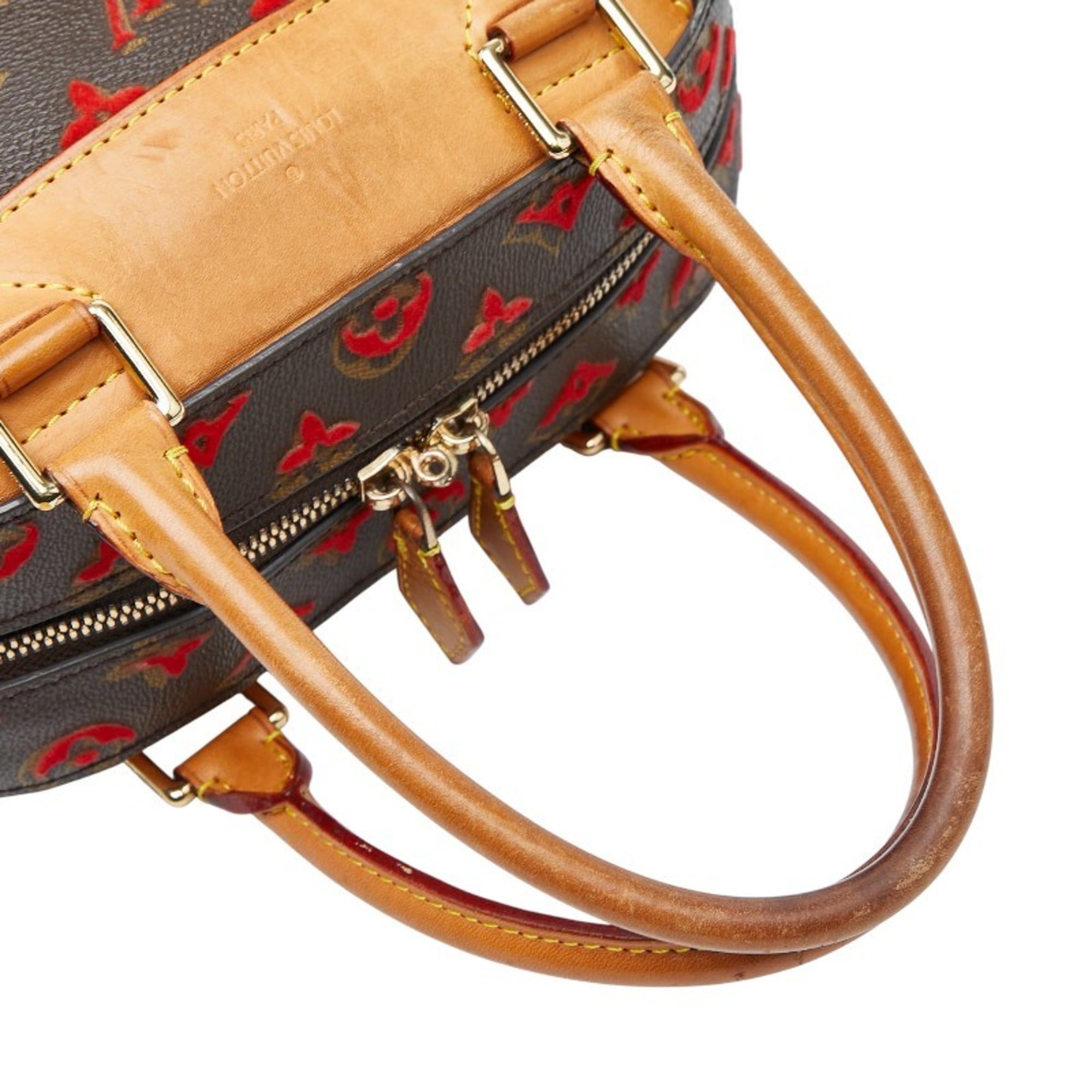 Louis Vuitton Brown Pvc Leather Handbag (Pre-Owned)