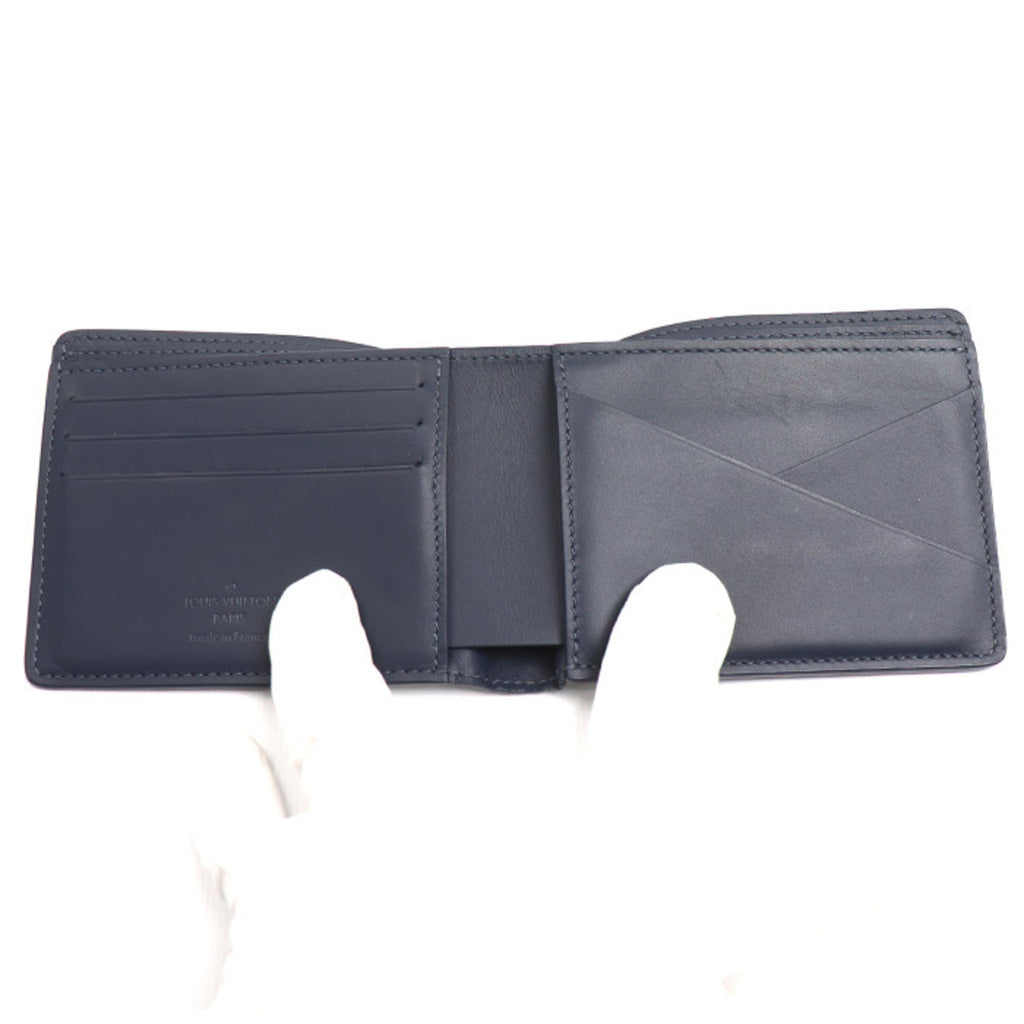 Louis Vuitton Navy Monogram Shadow Wallet (Bi-Fold) (Pre-Owned)