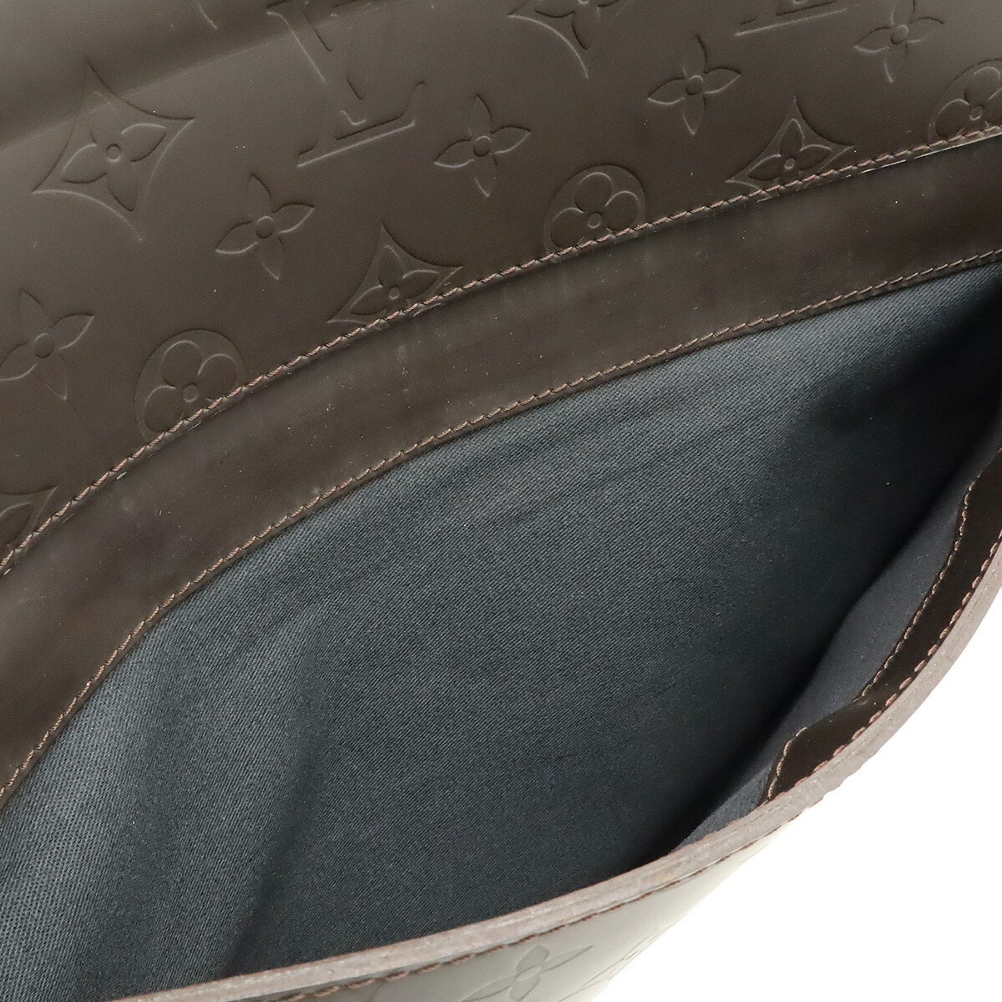 Louis Vuitton Brown Coffee Dark Brown Leather Shoulder Bag (Pre-Owned)